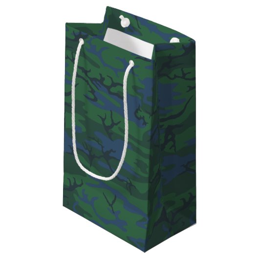 Twilight Green Camo Klein Cadeauzakje (Voorkant Gekanteld)