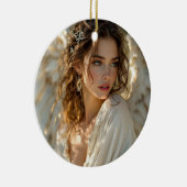 Twilight Guardian - Engel van vergulde vleugels Keramisch Ornament (Rechts)