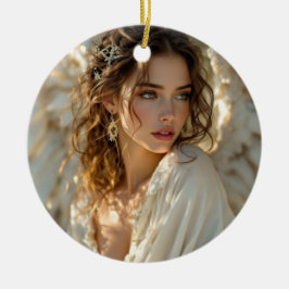 Twilight Guardian - Engel van vergulde vleugels Keramisch Ornament