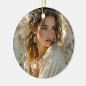 Twilight Guardian - Engel van vergulde vleugels Keramisch Ornament (Links)