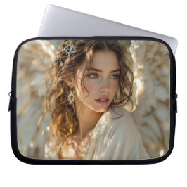 Twilight Guardian - Engel van vergulde vleugels Laptop Sleeve