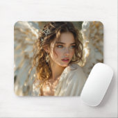 Twilight Guardian - Engel van vergulde vleugels Muismat (Met muis)