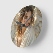Twilight Guardian - Engel van vergulde vleugels Ronde Klok (Hoek)