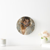 Twilight Guardian - Engel van vergulde vleugels Ronde Klok (Huis)