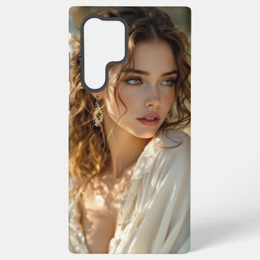 Twilight Guardian - Engel van vergulde vleugels Samsung Galaxy Hoesje (Achterkant)