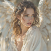 Twilight Guardian - Engel van vergulde vleugels Sticker (Voorkant)