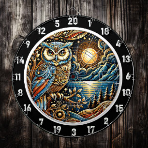 Twilight Guardian Uil Dartboard Art Dartbord