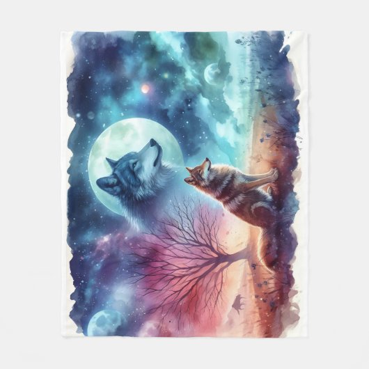 Twilight Guardians: Between Earth and Spirit Fleece Deken (Voorkant)