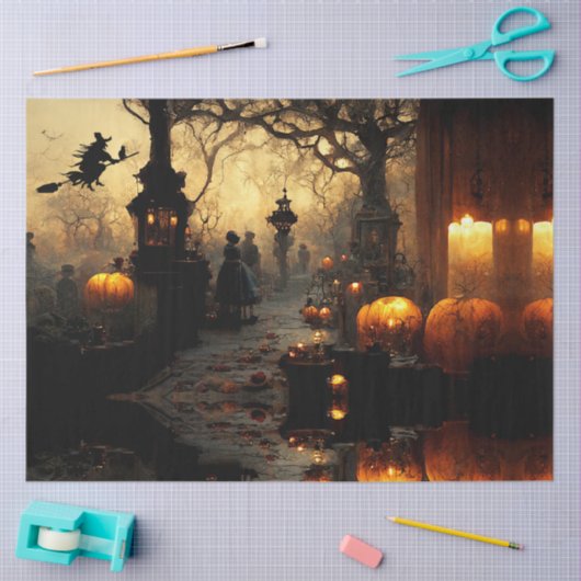 Twilight  Halloween Scène Decoupage Tissuepapier (Craft)