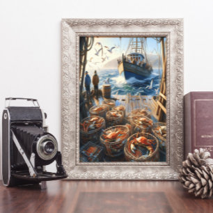 Twilight Harvest Vissers Verzamelen Krabben 8x10 Poster