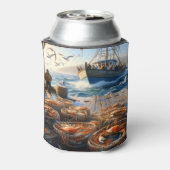 Twilight Harvest vissers verzamelen krabben Blikjeskoeler (Blikje Achterkant)