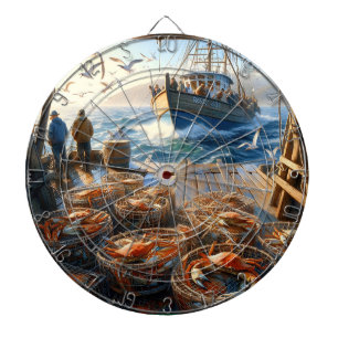 Twilight Harvest vissers verzamelen krabben Dartbord