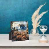 Twilight Harvest vissers verzamelen krabben Fotoplaat (Insitu)