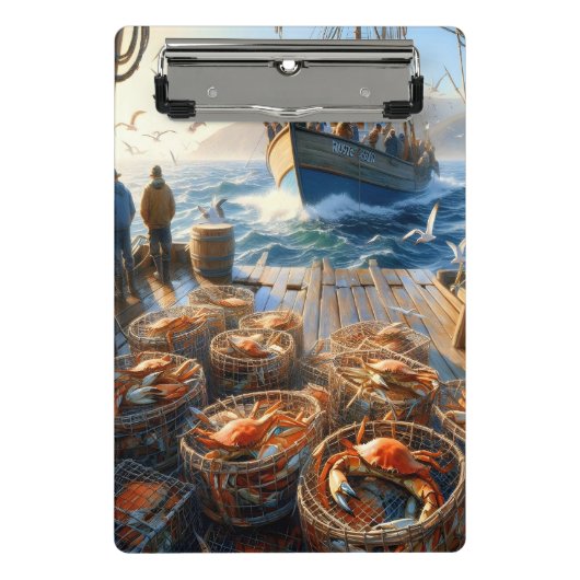 Twilight Harvest vissers verzamelen krabben Mini Klembord (Voorkant)