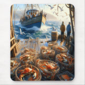 Twilight Harvest vissers verzamelen krabben Muismat (Voorkant)