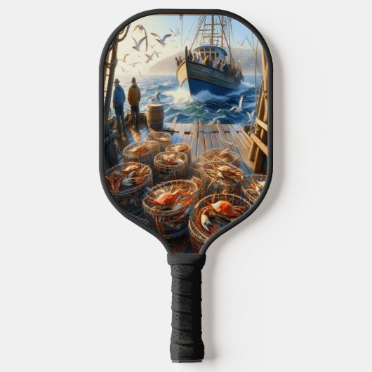 Twilight Harvest vissers verzamelen krabben Pickleball Paddle (Voorkant)