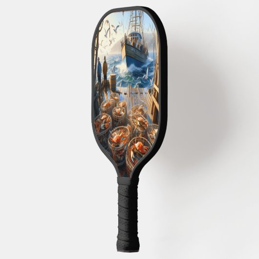 Twilight Harvest vissers verzamelen krabben Pickleball Paddle (Links)