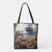 Twilight Harvest vissers verzamelen krabben Tote Bag (Achterkant)