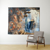 Twilight Harvest vissers verzamelen krabben Wandkleed (In Situ (horizontaal))