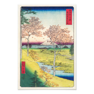 Twilight Hill bij Meguro   Hiroshige   Foto Afdruk