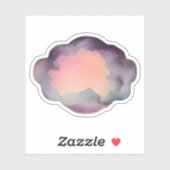 Twilight Hues in Abstract Bloom Sticker (Vel)