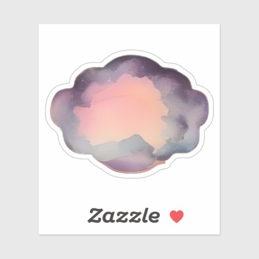 Twilight Hues in Abstract Bloom Sticker (Vel)