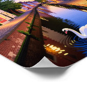 Twilight in Bruges Canals Poster (Hoek)