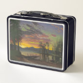 Twilight, Lake Tahoe, c.1870s (olie op canvas) (Achterkant)
