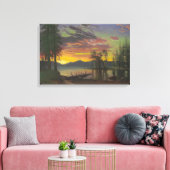 Twilight, Lake Tahoe, c.1870s (olie op canvas) Canvas Afdruk (Insitu (Woonkamer))