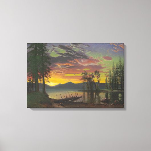 Twilight, Lake Tahoe, c.1870s (olie op canvas) Canvas Afdruk (Voorkant)