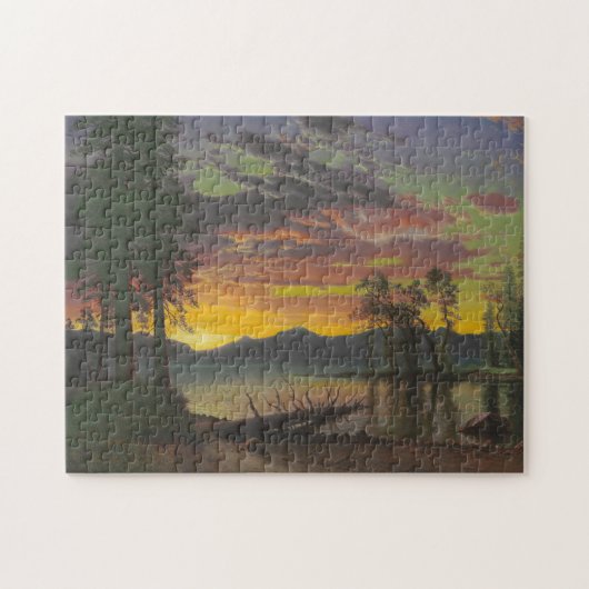 Twilight, Lake Tahoe, c.1870s (olie op canvas) Legpuzzel (Horizontaal)