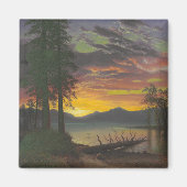 Twilight, Lake Tahoe, c.1870s (olie op canvas) Magneet (Voorkant)