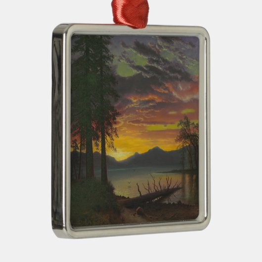 Twilight, Lake Tahoe, c.1870s (olie op canvas) Metalen Ornament (Rechts)