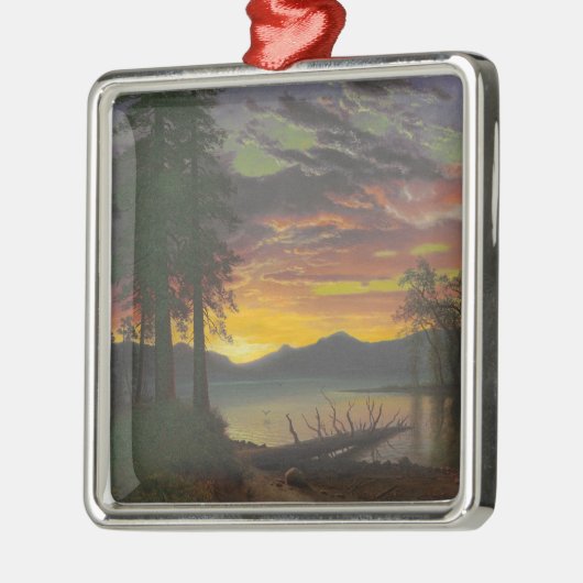 Twilight, Lake Tahoe, c.1870s (olie op canvas) Metalen Ornament (Links)