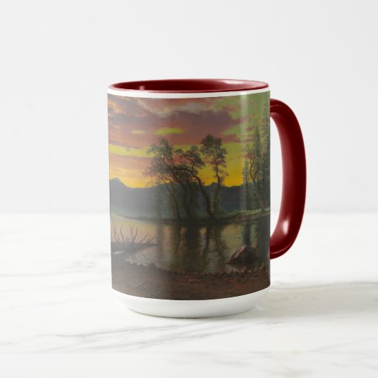 Twilight, Lake Tahoe, c.1870s (olie op canvas) Mok (Voorkant rechts)