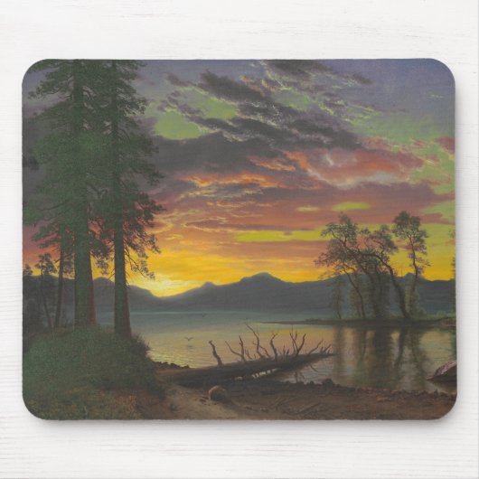 Twilight, Lake Tahoe, c.1870s (olie op canvas) Muismat (Voorkant)