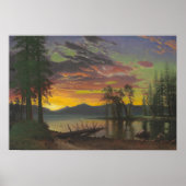 Twilight, Lake Tahoe, c.1870s (olie op canvas) Poster (Voorkant)