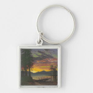 Twilight, Lake Tahoe, c.1870s (olie op canvas) Sleutelhanger