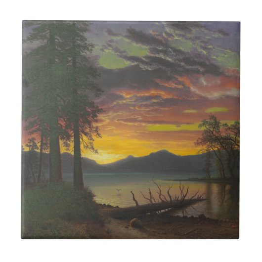 Twilight, Lake Tahoe, c.1870s (olie op canvas) Tegeltje (Voorkant)