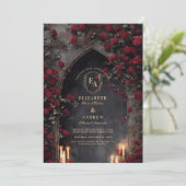 Twilight Lantern Arch Wedding Kaart (Staand voorkant)