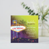 Twilight Las Vegas vrijgezellenfeest uitnodiging (Staand voorkant)