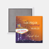 Twilight Las Vegas Wedding Save the Date Magneet (Voorkant / Achterkant)