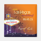 Twilight Las Vegas Wedding Save the Date Magneet (Voorkant)