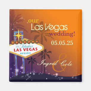 Twilight Las Vegas Wedding Save the Date Magneet