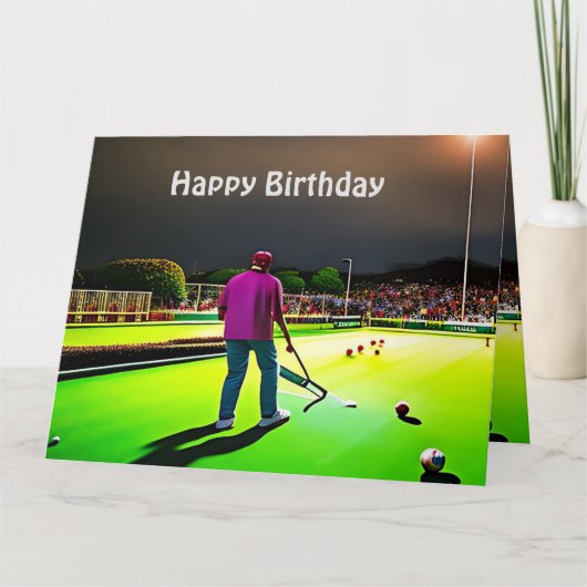 Twilight Lawn Bowls afspelen, Jumbo Birthday Kaart (Voorkant)