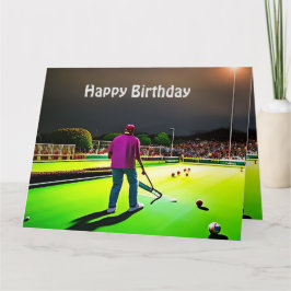 Twilight Lawn Bowls afspelen, Jumbo Birthday Kaart