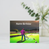 Twilight Lawn Bowls spelen, Geboortekaart Briefkaart (Staand voorkant)