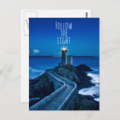 Twilight Lighthouder volgt het licht Briefkaart (Voorkant / Achterkant)