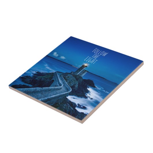 Twilight Lighthouder volgt het licht Tegeltje (Zijkant)