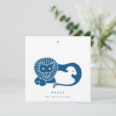 Twilight Lion en Lamb Flat Holiday Kaart (Staand voorkant)